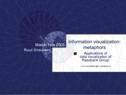 Information visualization: metaphors