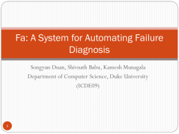 Fa: A System for Automating Failure Diagnosis