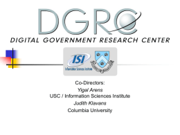 DGRC Overview slides - Columbia University