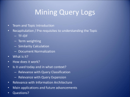 Mining Query Logs