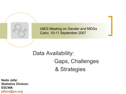 Data Availability: Gaps, Challenges and Strategies