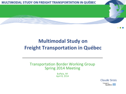 Study on Freight Transportation in Quebec