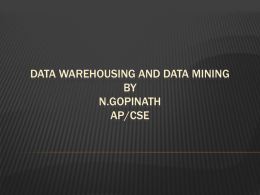 File - Data Warehousing and Data Mining by Gopinath N