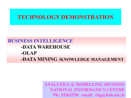 Presentation for technology demonstration using Customs Data