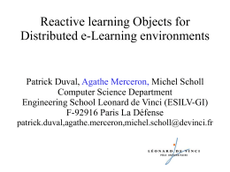 Reactive learning Objects for Distributed e