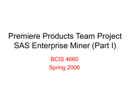SAS Enterprise Miner