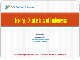 Energy Statistics of Indonesia - United Nations Statistics Division