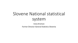 Slovene National statistical system