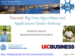 Big Data Algorithms and Applications Under Hadoop