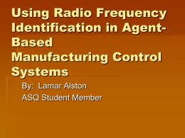 Using Radio Frequency Identification in Agent-Based