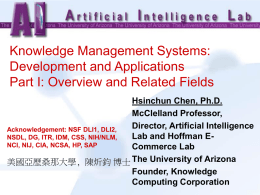 Development and Applications Part I - Artificial Intelligence Laboratory
