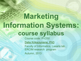 Marketing Information Systems