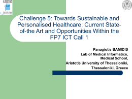 Challenge 5: Towards Sustainable and Personalised Healthcare