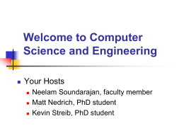 Eng. freshmen talk - Ohio State Computer Science and Engineering