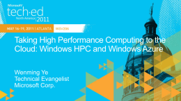 WSV206: Taking High Performance Computing to the Cloud