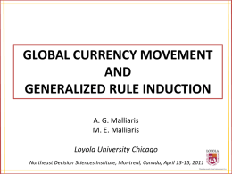 global currency movement and generalized rule induction