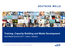 Training, Capacity Building and Media Development