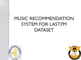 music recommendation system for last.fm dataset