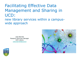 Julia Barrett Facilitating effective data managementx