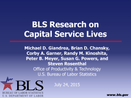 BLS Research on Capital Asset Service Lives