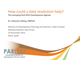 Who should lead a data revolution?