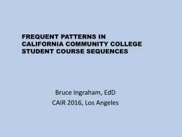 frequent patterns in california community college student course