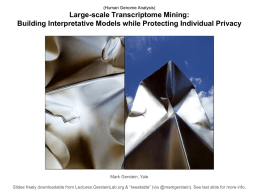 Large-scale Transcriptome Mining: Building Interpretative Models
