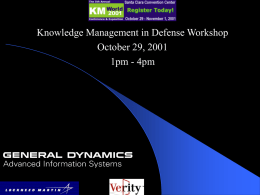 Knowledge Management in Defense