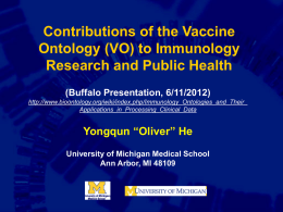 `vaccination` and - Buffalo Ontology Site