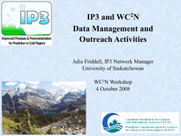 IP3 Outreach Activities - University of Saskatchewan