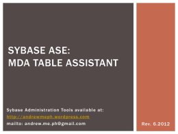 (MDA) Tables Assistant - Camera