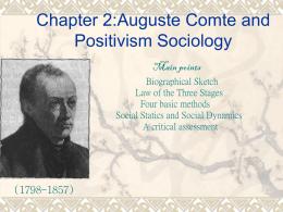 Comte`s Sociology
