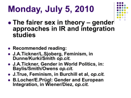 AAA 16) Feminist IR Theories