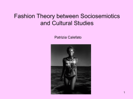 Fashion Theory between Sociosemiotics and Cultural Studies