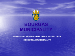 New Social Services for Children with Disabilities in Municipality of