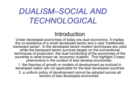 DUALISM–SOCIAL AND TECHNOLOGICAL