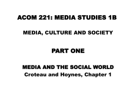 acom 221: media studies 1b