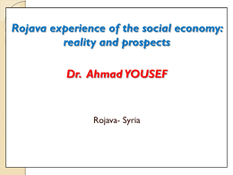 Rojava experience of the social economy: reality and prospects