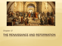The renaissance and Reformation