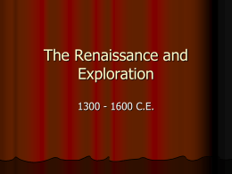 The Renaissance and Exploration