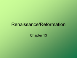 Renaissance/Reformation - Ste. Genevieve R