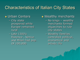 Characteristics of Italian City States PP