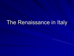 The Renaissance Spirit in Italy Chapter 8