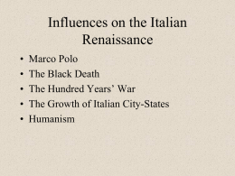 Influences on the Italian Renaissance