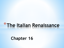 The Italian Renaissance 16