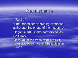 Renaissance - World History