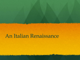 A Florentine Renaissance Early Renaissance