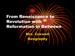 From Renaissance to Revolution with