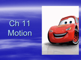Ch 11 velocity and acceleration