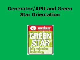 Generator/APU and Green Star.ppt